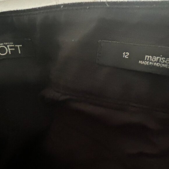 Loft Marisa Dress Pant - Size 12 Black - Picture 3 of 5